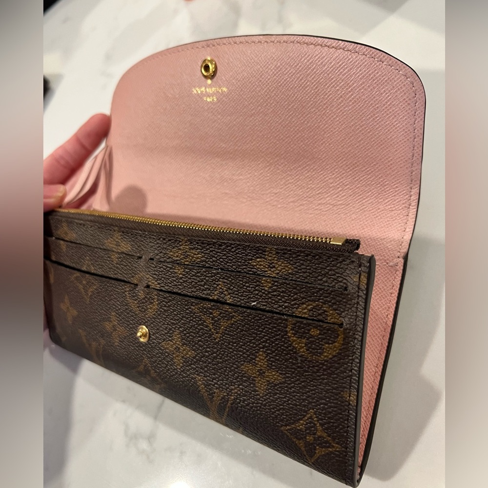 Louis Vuitton Monogram Emilie Wallet Rose Ballerine - Picture 3 of 7